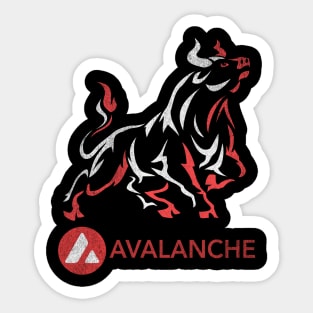 Bull Market Avalanche AVAX Coin To The Moon Crypto Token Cryptocurrency Wallet Birthday Gift For Men Women Kids Sticker